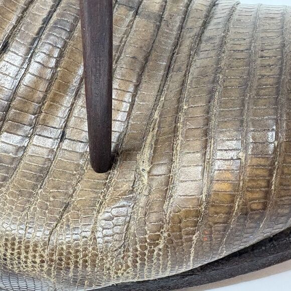 Justin Mens Size 8.5E Tan Exotic Lizard Cowboy Boots Style # 3137 Made in USA - Picture 6 of 16